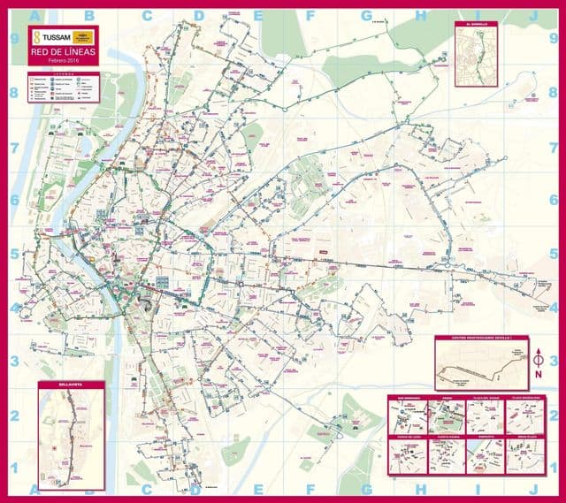 Seville bus station map